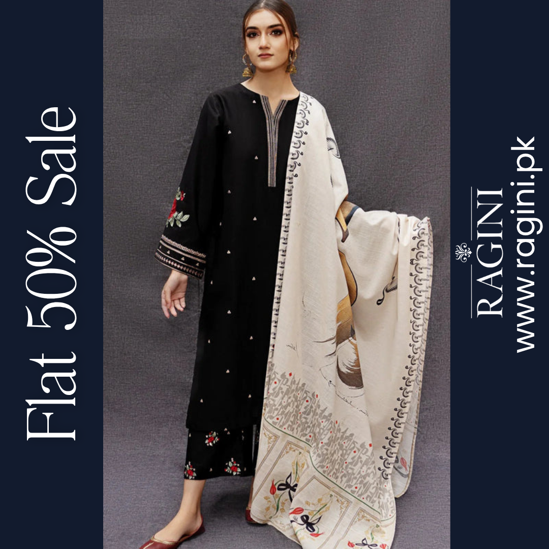 DHANAK 3PC EMBROIDERED Ragini.pk