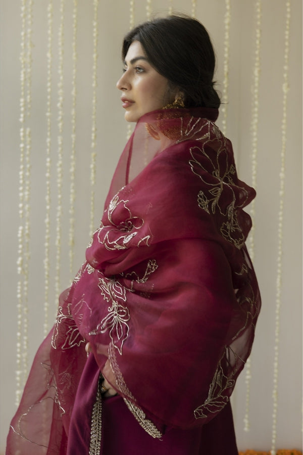 Maroon Elegance Ragini.pk