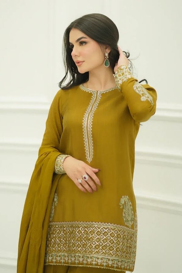 Mehrin-3-Piece Embroidered Lawn Suit