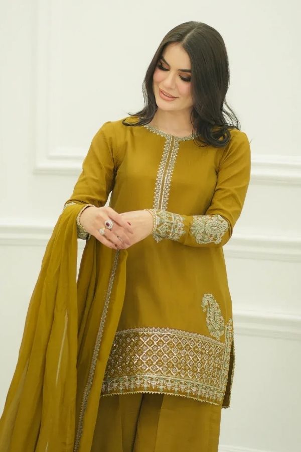 Mehrin-3-Piece Embroidered Lawn Suit