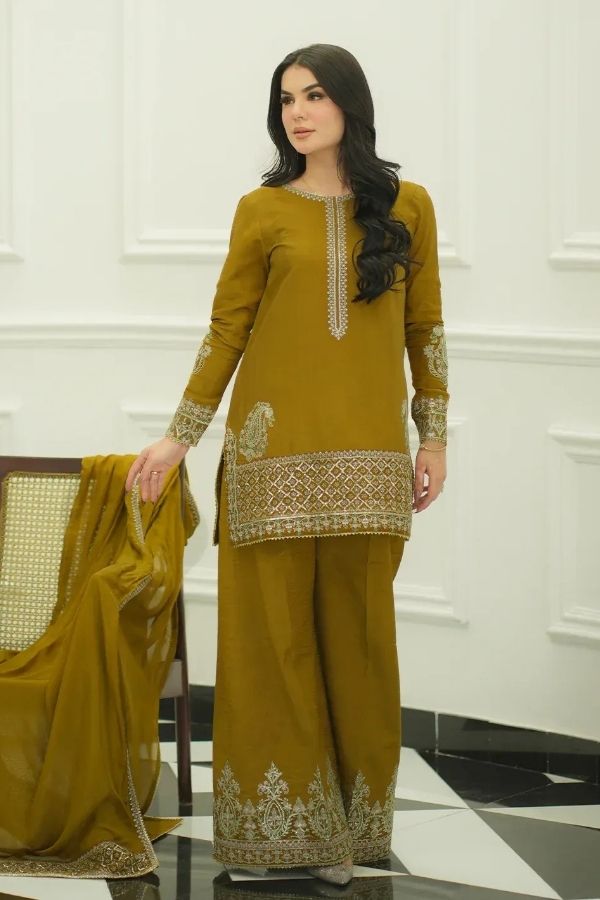 Mehrin-3-Piece Embroidered Lawn Suit