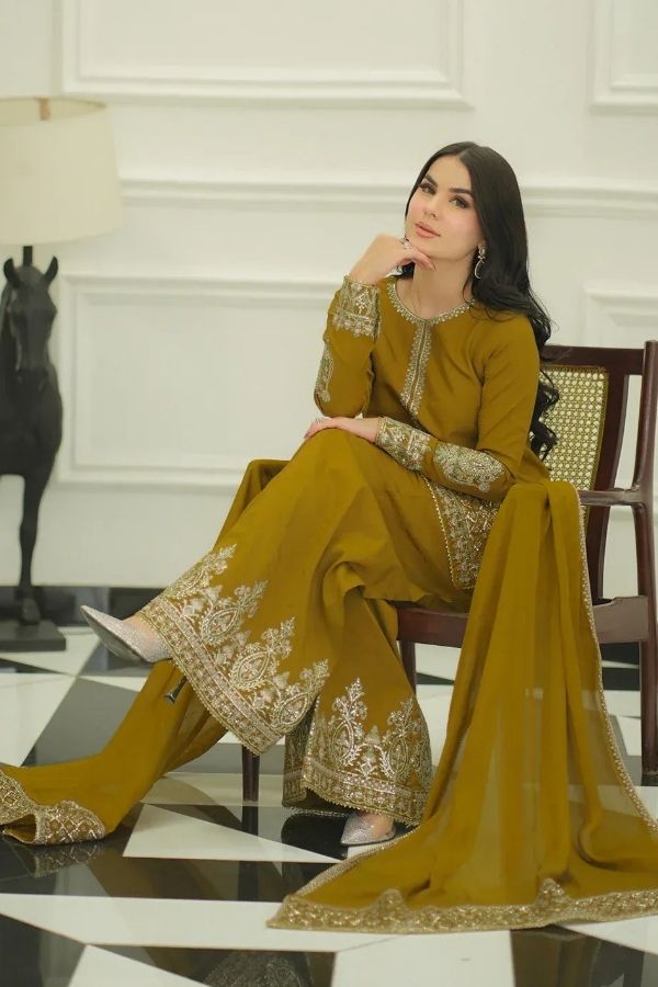 Mehrin-3-Piece Embroidered Lawn Suit
