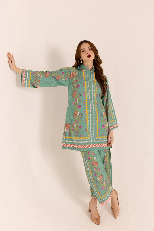 Printed Swiss Lawn 2‑Piece Stitched Suit Ragini.pk