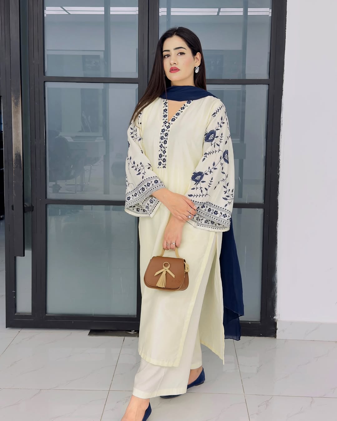 3pc Embroidered Lawn Suit with Poly Dupatta Ragini.pk